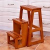 Tangkula 3-Tier Folding Step Stool Ladder Chair Bench Seat Utility Multi-functional - 2 of 4