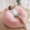 MAXYOYO Gaint Bean Bag Chair for Adults, Lazy Sofa with Foam Filling for Living Room, Washable Cover, Pink - 4 of 4