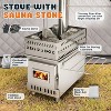 AMERLIFE Outdoor Sauna Tent, Portable Wood Burning with Stove, Steam for Dry Sauna, Oxford Cloth & Carbon Steel Stove with Stones, Grey - 3 of 4