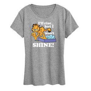 Women's - Garfield - I'll Rise But Won't Shine Short Sleeve Graphic T-Shirt - 1 of 4