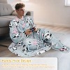 Catalonia Adult Wearable Fleece Blanket Snuggie with Foot Pockets, Super Soft Micro Plush Wrap Blanket Long Robe Loungewear, Cozy Gift for Woman Man - 4 of 4