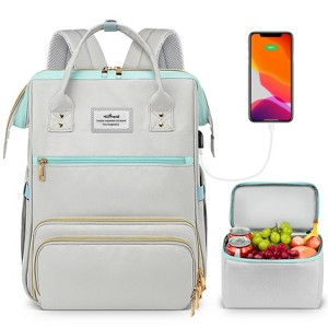 Narwey Lunch Backpack, 15.6 Inch Laptop Backpack with USB 