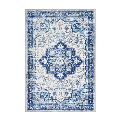 Vintage Rug Boho Machine Washable Medallion Area Rug Oriental Living Room Bedroom Carpet