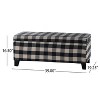 CAVINAS Rectangular Velvet Fabric Storage Ottoman Bench with 1 Pillow,Upholstered Storage Ottoman,Storage Benches for Living Room,Bedroom - 3 of 4