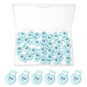Unique Bargains Plastic Adjustable Draw String Clip Ends Spring-Loaded Buckle Round Cord Locks 30 Pcs - 1 of 3