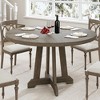 Round Dining Table, 47 Inch Round Dinner Table for 4, Farmhouse Kitchen Table with Wooden Pedestal Base for Home Dining Room - (Only Table) - 2 of 4