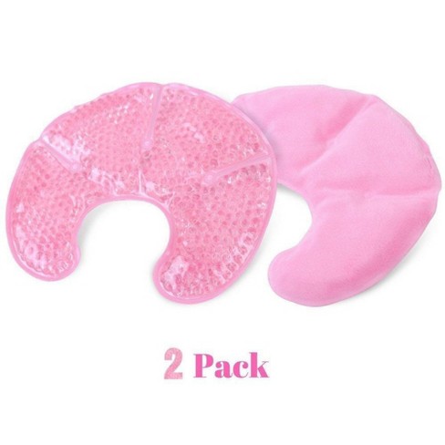 2 Pack Breast Gel Packs Round Gel Ice Packs, Hot Cold Breastfeeding Gel Pads,  Boost Milk Let-down With Gel Packs, Heating Pad Or Cold Compress, For Ad