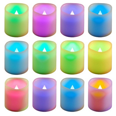 LumaBase Battery-Operated LED Votive Candles - Set of 12