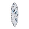 Whisp Floral Square Throw Pillow Blue - Skyline Furniture: Cotton Fabric, Indoor Decor, Zippered Cover - 2 of 4