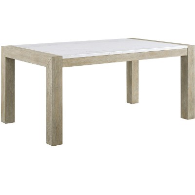 Sapphtopaz Dining Table Kitchen Table Rectangular Dining Table Dining Room Table for 6 with Sturdy Frame for Kitchen, Dining Room