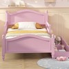 Twin/Full Size Wooden Bed Frame, Platform Bed Frame with 2 Storage Drawers and Guardrail, Wood Slats Support, No Box Spring Needed Wh - 4 of 4