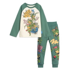 Teenage Mutant Ninja Turtles Henley T-Shirt and French Terry Pants Outfit Set Little Kid to Big Kid Sizes (2T - 14-16) - 1 of 4