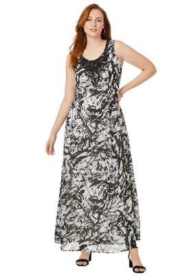  Jessica London Women's Plus Size Double-V Maxi Dress