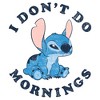 Girl's Lilo & Stitch I Don't Do Mornings Stitch T-Shirt - 2 of 4