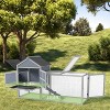 FURNIinspire Pet Crates And Houses Stable Durable Chicken Coop with Smart Egg Collection And Scientific Layout, Grey, 79.90"*24.20"*40.20" - 3 of 4