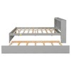 YOOCOZZ Full Size Platform Bed with Trundle and Bookcase - 3 of 4