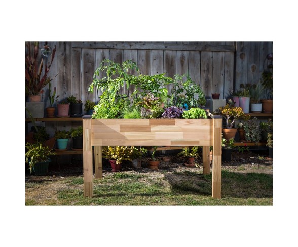 34" x 49" Elevated Rectangular Cedar Planter - CedarCraft