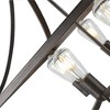 Chloe Lighting Ryder Farmhouse 5 Light Antique Wood Finish Hanging Ceiling Pendant 20" Wide - 2 of 4
