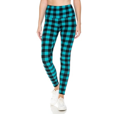 Slickblue Long Yoga Style Tie Dye Leggings with High Waist and Banded Lining - Blue/Black, One Size