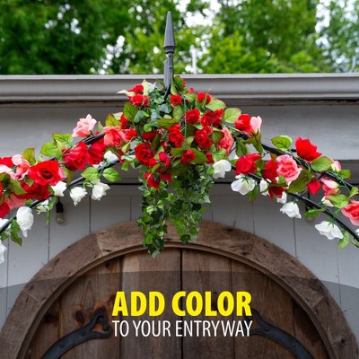 Black Metal Garden Arch Arbor for Climbing Plants