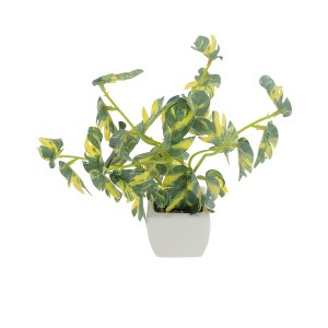 Unique Bargains Artificial Plants Ceramic Pot 2.01"x2.01"x5.51" 1 Pc - 1 of 4