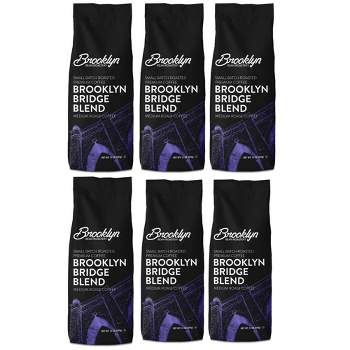Brooklyn Beans Medium Roast Ground Coffee,  Brooklyn Bridge, 6 pack  (72 ounces total)