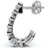 Pompeii3 3/8ct Diamond Hoop Earrings 14K White Gold - 4 of 4
