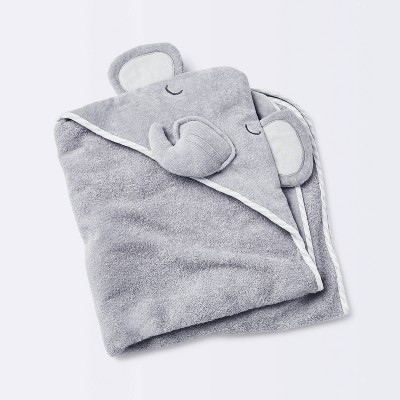 Baby Elephant Hooded Towel Cloud Island Gray Target