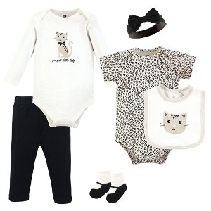 Hudson Baby Infant Girl Cotton Layette Set, Purrfect Leopard - 1 of 4