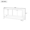 PAGED 4-Door Console Table with Open Shelf, Functional Entryway Table with Storage, Modern Sofa Side Table for Living Room or Entrance - 2 of 4