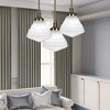 Toltec Lighting Juno 1 - Light Pendant in  New Aged Brass with 10" White Marble Shade - 3 of 4