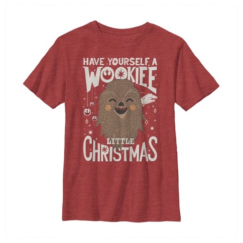 Boy\'s Star Wars Christmas T-shirt Have Target A Wookie Yourself 