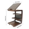 YIYIBYUS C-Shaped End Table, Small 4-Tier End Table, Wooden Couch Table - 4 of 4