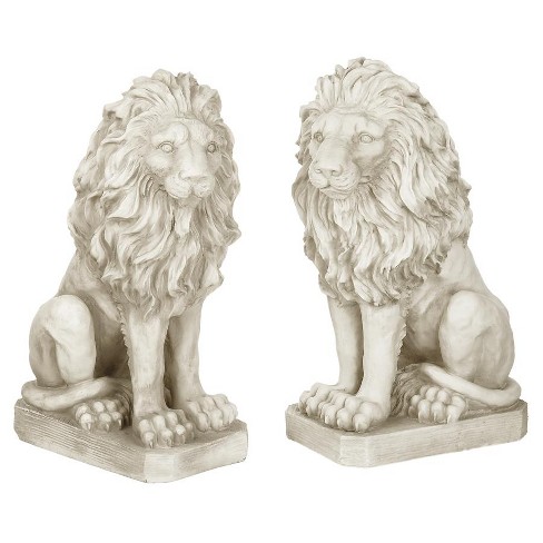 Design Toscano Mansfield Manor Lion Sentinel Statue: Set of Left and Right - image 1 of 4