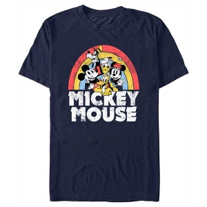 Men's Mickey & Friends Distressed Rainbow Friends T-Shirt - 1 of 4