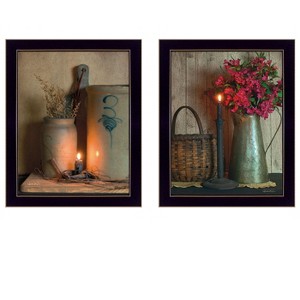 Gulches 2-Piece Vignette By Susan Boyer, Printed Wall Art, Ready To Hang Framed Poster, Black Frame(Country Candlelight Collection) - 1 of 4