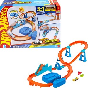 Hot Wheels Track Creator Boosted Jump Speedway Set with 1:64 Scale