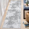 Boho Chenille Washable Area Rug with Distressed Damask Print, Non-Slip TPR Backing, Stain Resistant Carpet for Living Room, Bedroom, Entryway - 2 of 4