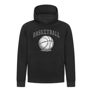 Everyday Kids Basketball Pullover Hoodie – Classic Sketch Basketball Graphic Sweatshirt - 1 of 4