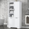 Tramull Bathroom Storage Cabinet with Tilt-Out Hamper, Multi-Functional Organizer with Adjustable Shelves & Drawers - 3 of 4