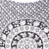 HomeRoots 80" X 56" Black And White Mandala Cotton Hanging Tapestry - 4 of 4