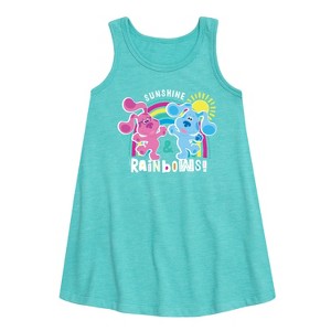 - Blue's Clues & You! - Sunshine and Rainbows Graphic Sleeveless Aline Dress - 1 of 3