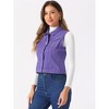 INSPIRE CHIC Women's Buttoned Washed Denim Vest with Faux Chest Flap Pockets - 2 of 4