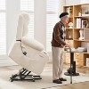 Power Lift Recliner Chair, for Living Room or RV Single Sofa for Adults, 135° Reclining Accent Chairs, 2 Cup Holders and Side Pockets - 3 of 4