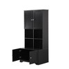 Ridstar 67 in. H Black Bathroom Storage Cabinet with 4 Doors, Adjustable Shelves - 2 of 4