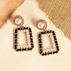 SOHI Women's Onyx Black Party Drop Earrings - 2 of 4