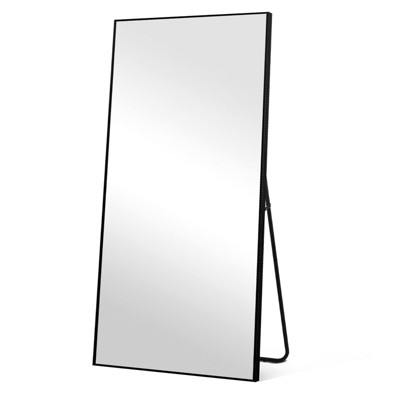 PexFix Rectangular Metal Framed Full Length Wall Mirror Free Standing Mirror