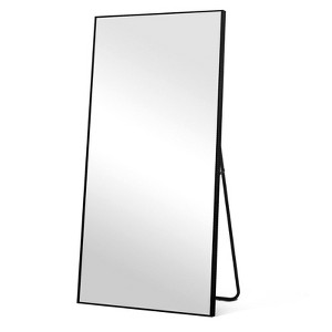 PexFix Rectangular Metal Framed Full Length Wall Mirror Free Standing Mirror - 1 of 4