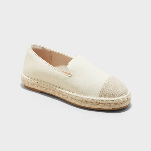 White hot sale espadrille flats