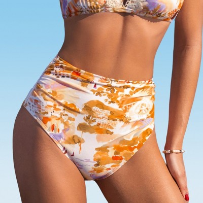 Women's Fresco Dreams Watercolor Bikini Bottoms - Cupshe